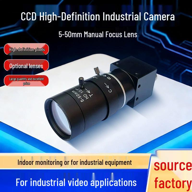 CCD Industrial Bullet Camera with 5-50mm Lens and Monitor
CCD Industrial Bullet Camera with 5-50mm Lens and Monitor