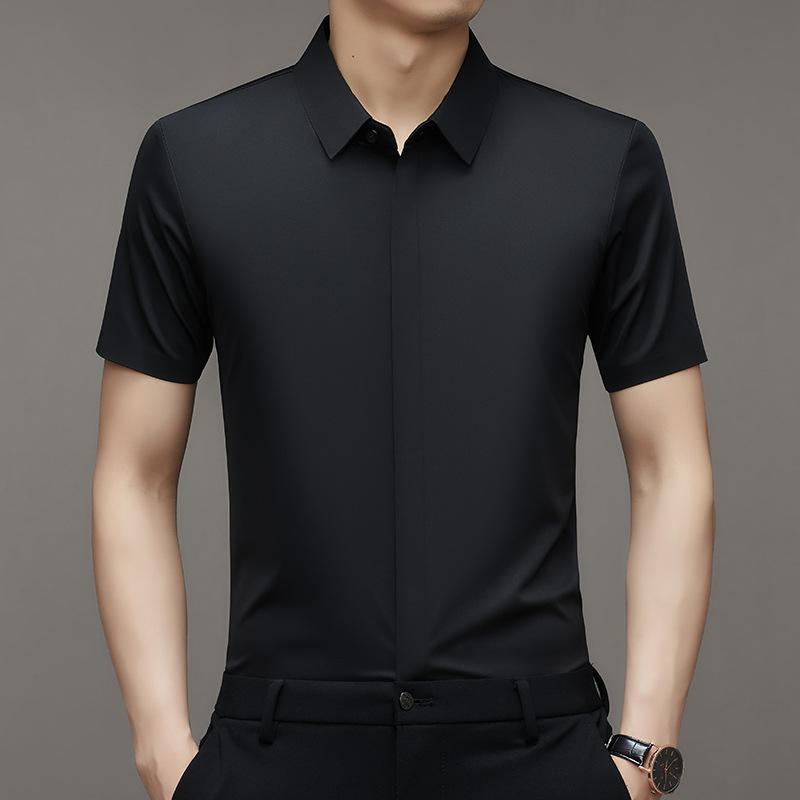 Рубашка с коротким рукавом, мужская летняя новая однотонная деловая рубашка для отдыха среднего возраста, модная мужская рубашка с половиной рукава L
Рубашка с коротким рукавом, мужская летняя новая однотонная деловая рубашка для отдыха среднего возраста, модная мужская рубашка с половиной рукава L