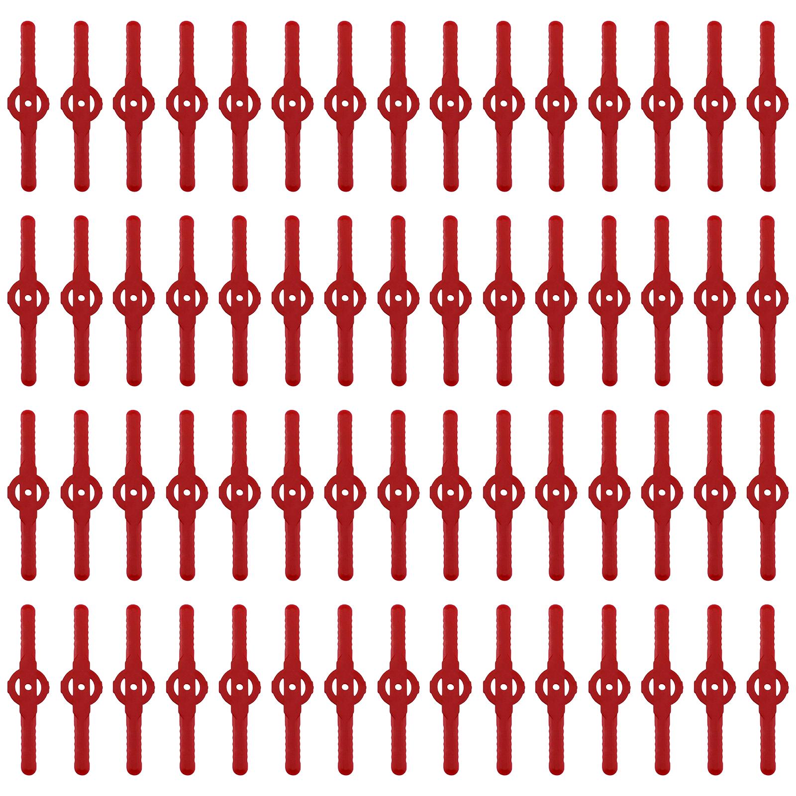 60Pcs String Trimmer Head Blades Wear Resist Weed Eater Wacker Blades Universal Weed Trimmer Head Straw Mower Blade Accessories червоний
60Pcs String Trimmer Head Blades Wear Resist Weed Eater Wacker Blades Universal Weed Trimmer Head Straw Mower Blade Accessories червоний
