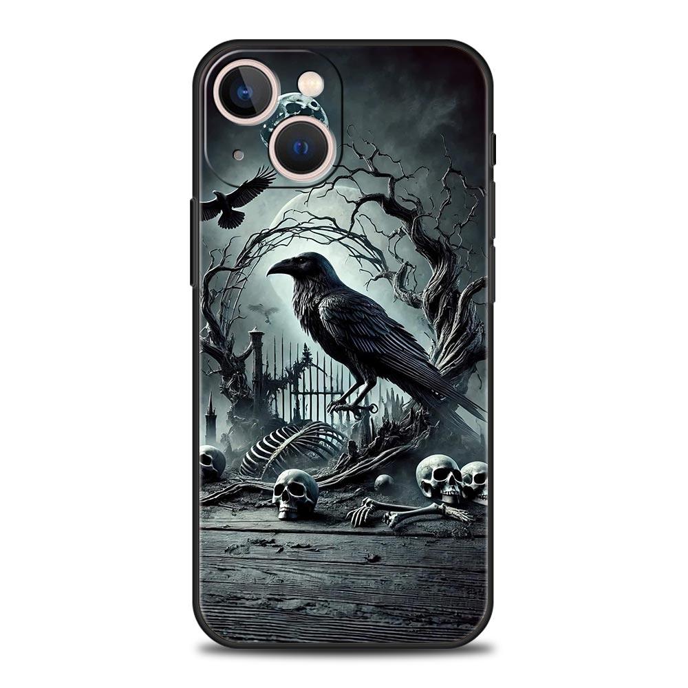 Raven Crow Skull Pattern Phone Case For iPhone 17 16 15 Pro Max 11 12 13 14 7 8 Plus SE 2020 X XR XS Cover Soft Black iPhone 17Pro Max
Raven Crow Skull Pattern Phone Case For iPhone 17 16 15 Pro Max 11 12 13 14 7 8 Plus SE 2020 X XR XS Cover Soft Black iPhone 17Pro Max