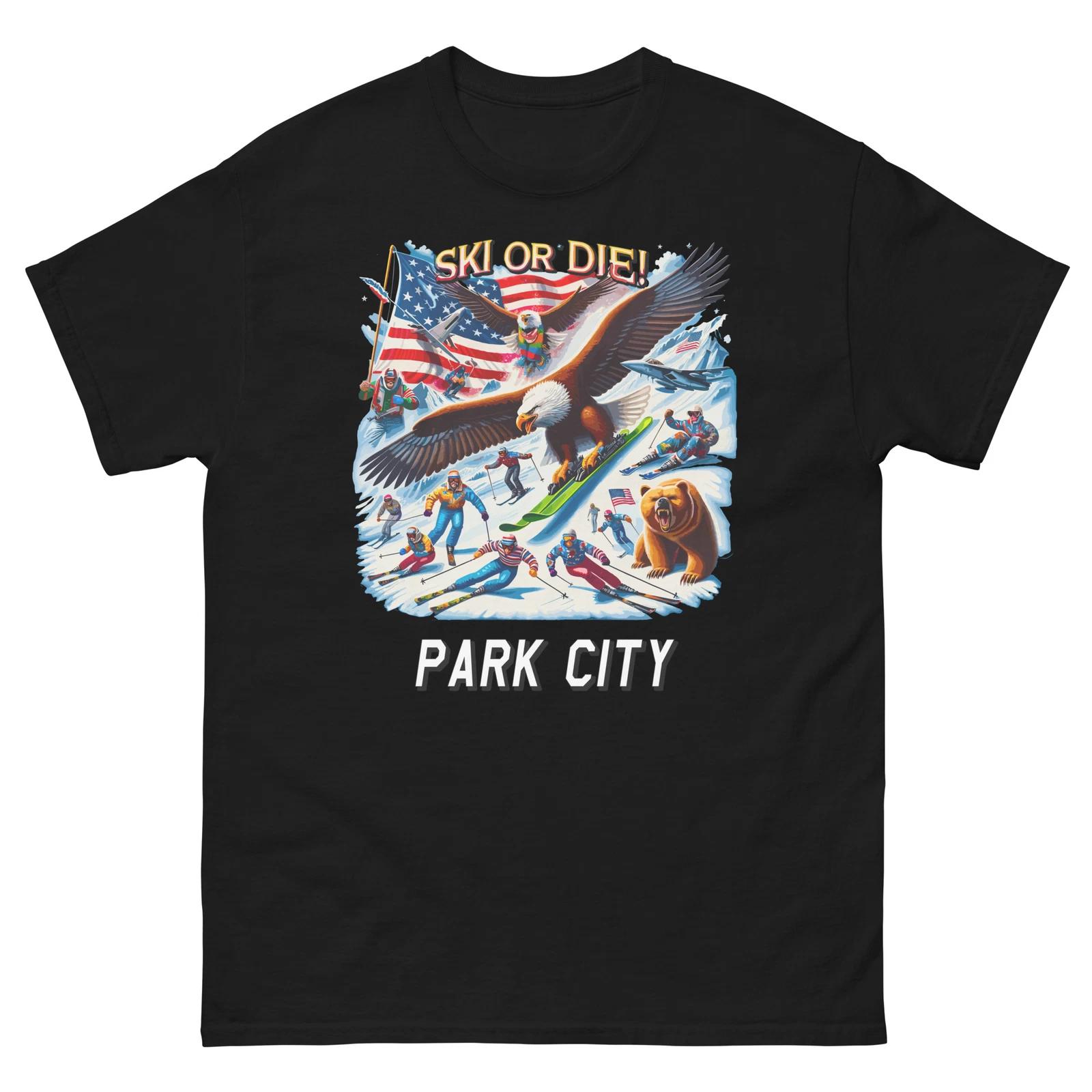 Park City Ski Or Die Eagle USA America Skiing Skier T-Shirt Shirt XL
Park City Ski Or Die Eagle USA America Skiing Skier T-Shirt Shirt XL