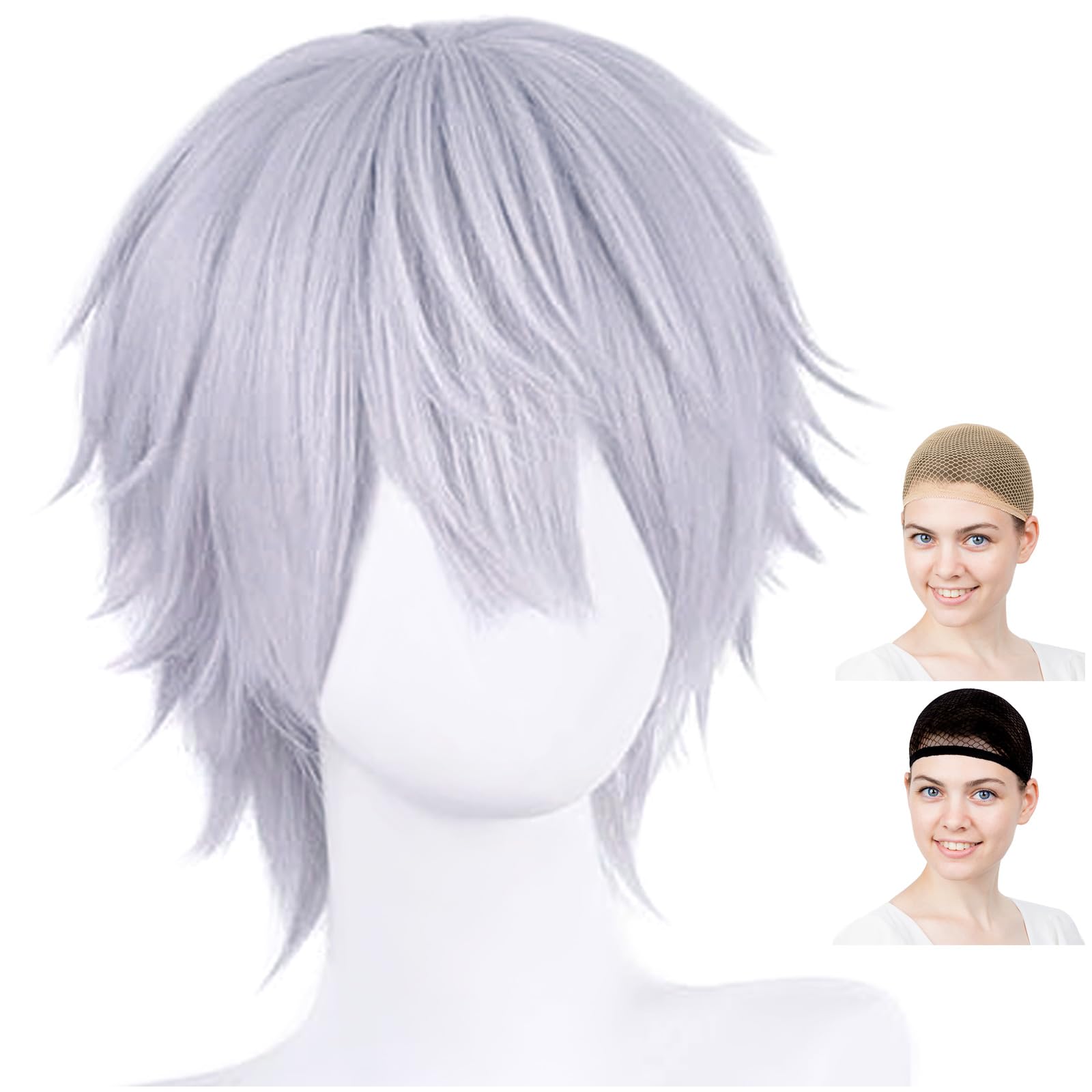 CaseEden Косплей-парик Премиум Крутой Короткий Серебристый Волос 6078
CaseEden Косплей-парик Премиум Крутой Короткий Серебристый Волос 6078