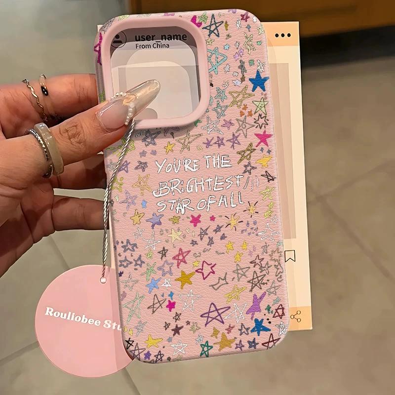 Y2K Colorful Star Graffiti Phone Case for iPhone 15 14 13 Pro Max - Inspirational Quote Leather Shockproof Cover XIAOMI 17 Ultra білий
Y2K Colorful Star Graffiti Phone Case for iPhone 15 14 13 Pro Max - Inspirational Quote Leather Shockproof Cover XIAOMI 17 Ultra білий