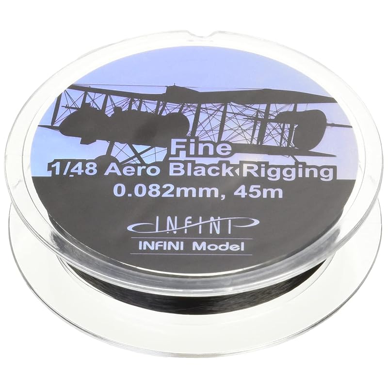 infini model fine aero rigging 0.082mm×45m black color For 1/48 parts for plastic models IR4800
infini model fine aero rigging 0.082mm×45m black color For 1/48 parts for plastic models IR4800