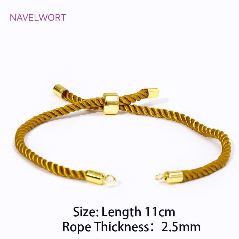 Wholesale 18K Gold Plated Woven Rope Macrame Cord Chain Adjustable Chains For Making Bracelets DIY Semi-finished Accessories 2 pieces
Wholesale 18K Gold Plated Woven Rope Macrame Cord Chain Adjustable Chains For Making Bracelets DIY Semi-finished Accessories 2 pieces