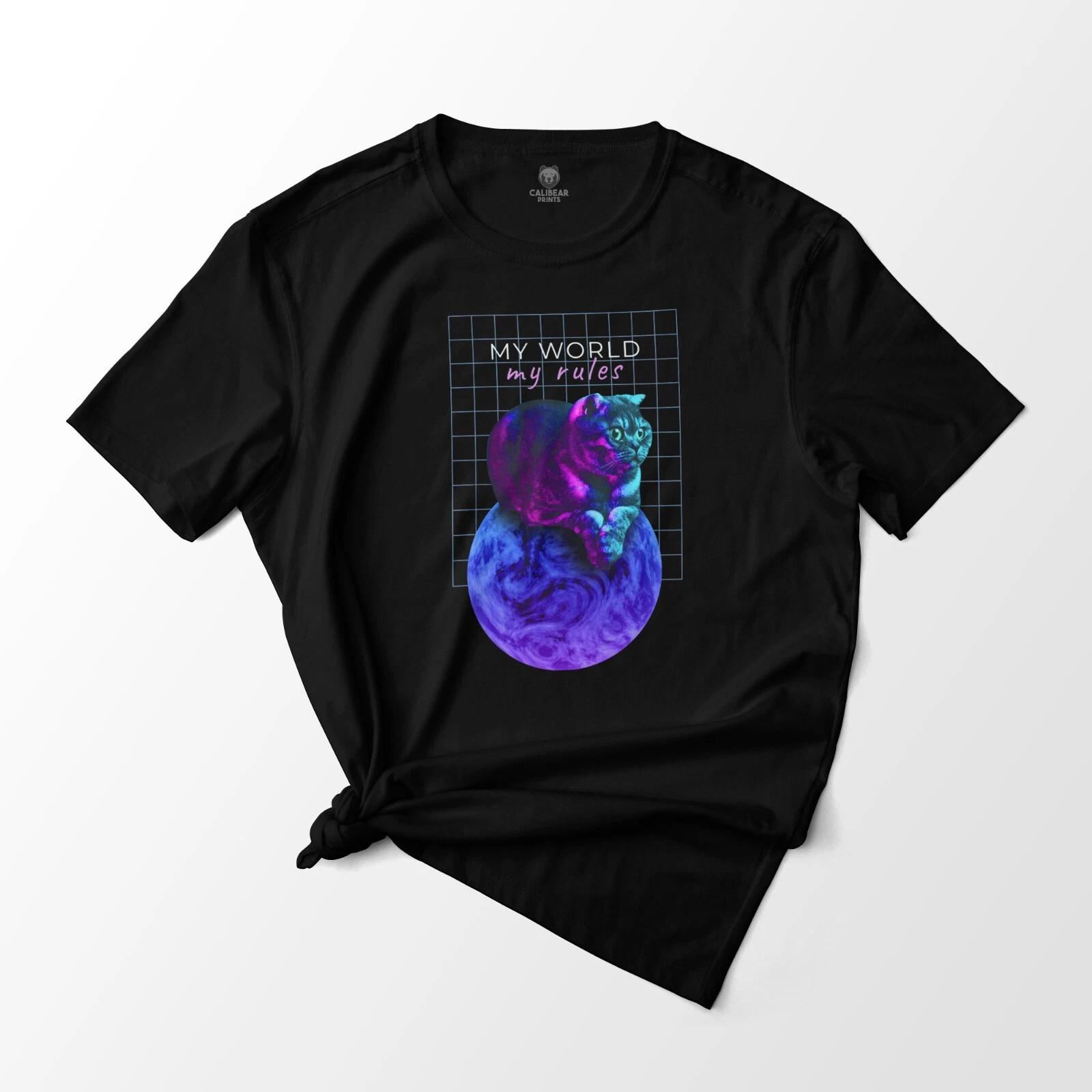My World My Rules Cat Art Vapor Aesthetic Graphic T-T-Shirt Unisex 100% Cotton Tee S
My World My Rules Cat Art Vapor Aesthetic Graphic T-T-Shirt Unisex 100% Cotton Tee S