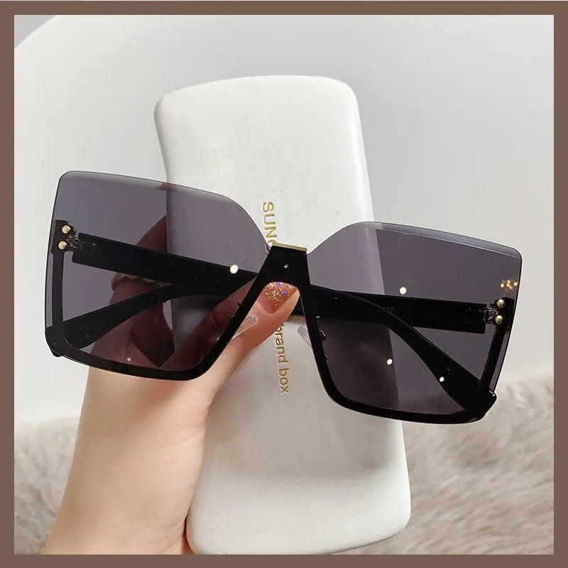New European And American Style Half-frame Metal Sunglasses Fashion Slim Women s Sunglasses Anti-uv Glasses Black-black
New European And American Style Half-frame Metal Sunglasses Fashion Slim Women s Sunglasses Anti-uv Glasses Black-black