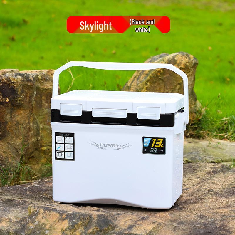 Longmen Portable Fishing Tackle Box: Insulated, Skylight Top, Oxygenated Shrimp & Bait Compartments, Rock Fishing Cooler with Lift Handle.
Longmen Portable Fishing Tackle Box: Insulated, Skylight Top, Oxygenated Shrimp & Bait Compartments, Rock Fishing Cooler with Lift Handle.
