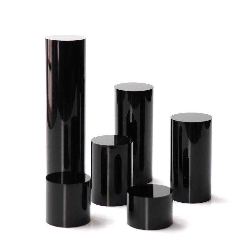Black Acrylic Cylindrical Display Stand for Jewelry, Cosmetics, Desserts, and Models 3*3CM
Black Acrylic Cylindrical Display Stand for Jewelry, Cosmetics, Desserts, and Models 3*3CM