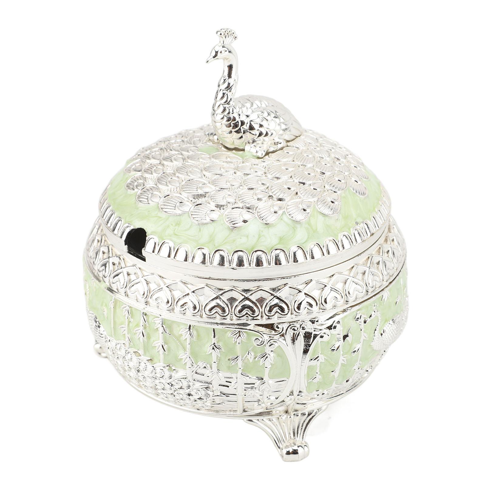 Сахарница Сплав Павлиний узор Изысканная конфетница для дома, кухни, декора обеденного стола Серебристый, светло-зеленый
Сахарница Сплав Павлиний узор Изысканная конфетница для дома, кухни, декора обеденного стола Серебристый, светло-зеленый