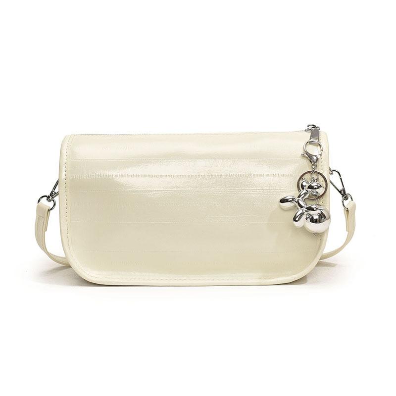 IELGY Женская модная универсальная большая вместительная серебристая сумка через плечо маленькая квадратная сумка белый