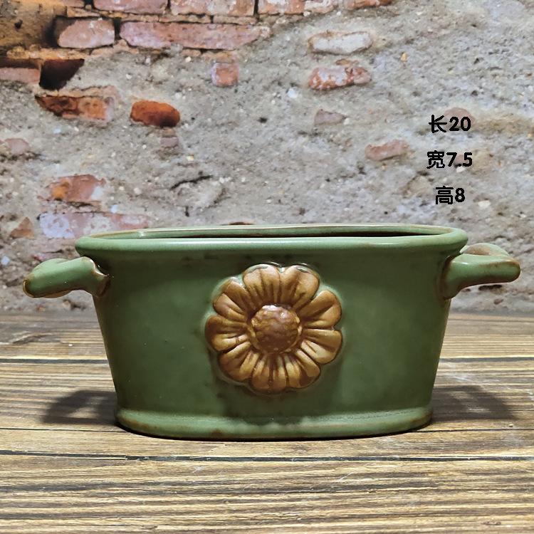 1pc European Style Creative Pastoral Ceramic Flowerpot Succulent Pot Container Rural Succulent Flowerpot Ornament
1pc European Style Creative Pastoral Ceramic Flowerpot Succulent Pot Container Rural Succulent Flowerpot Ornament