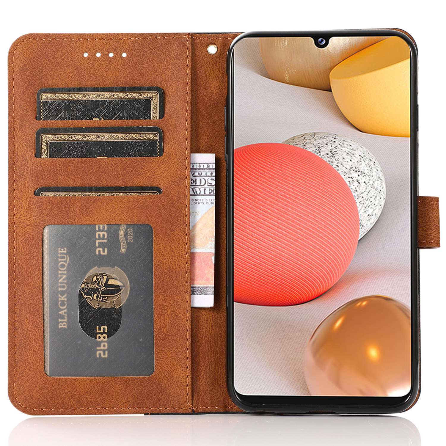 For Samsung Galaxy A53 5G Color Splicing Phone Wallet Stand Cover Magnetic Clasp PU Leather Anti-drop Case with Wrist Strap Black/Brown
For Samsung Galaxy A53 5G Color Splicing Phone Wallet Stand Cover Magnetic Clasp PU Leather Anti-drop Case with Wrist Strap Black/Brown