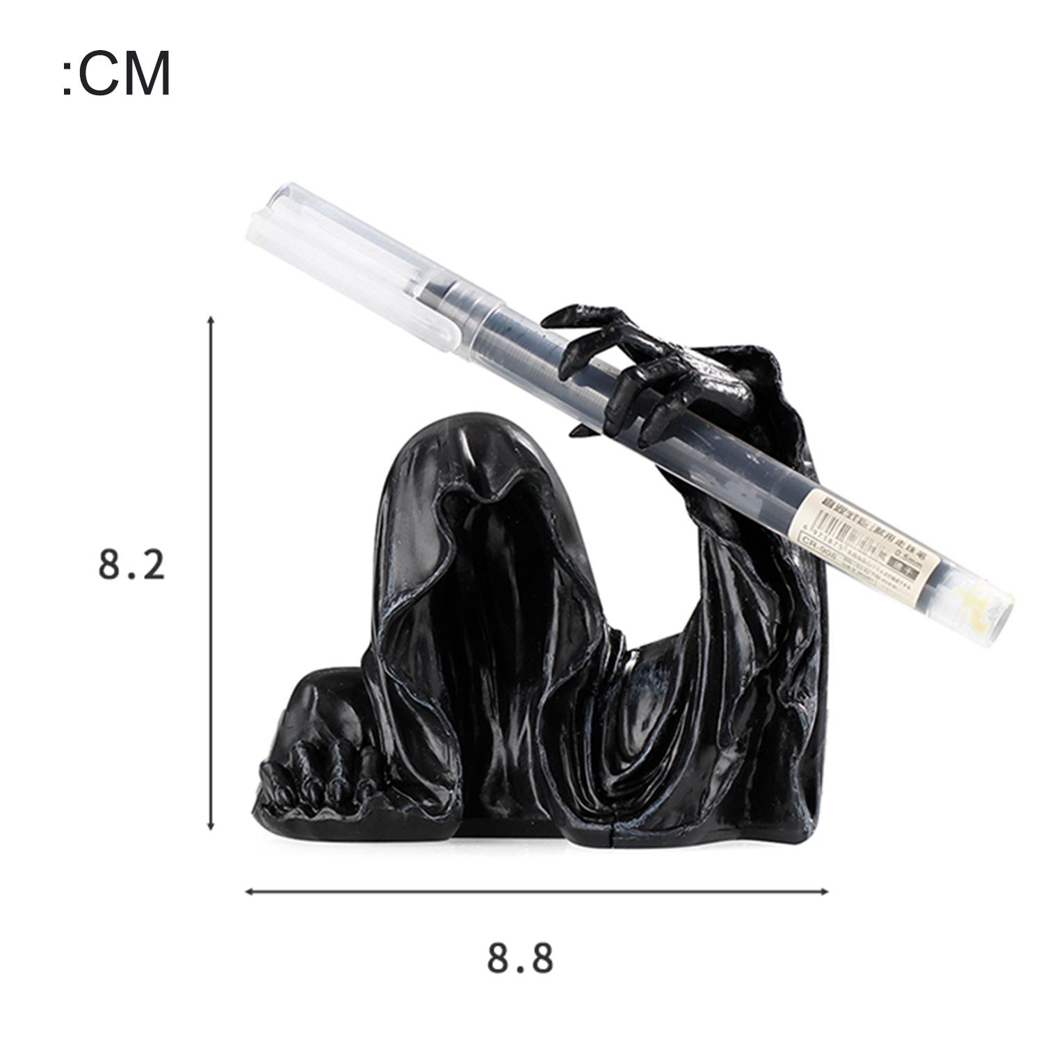 Resin Pen Holder Grim Reaper Sculpture Ink Pen Storage Case Desk Writing Stationary Organizer Office School Supplies Gift
Resin Pen Holder Grim Reaper Sculpture Ink Pen Storage Case Desk Writing Stationary Organizer Office School Supplies Gift
