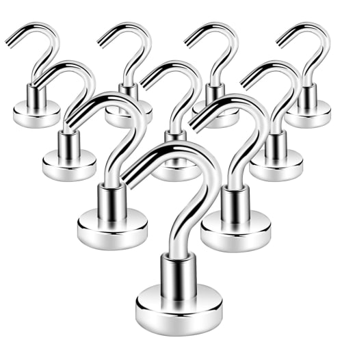 Super Strong Magnetic Hooks with Neodymium Magnets, Stainless Steel, Rust-Resistant, Wall-Mounted, 10kg Vertical Load Capacity, 16mm Diameter, for Kit
Super Strong Magnetic Hooks with Neodymium Magnets, Stainless Steel, Rust-Resistant, Wall-Mounted, 10kg Vertical Load Capacity, 16mm Diameter, for Kit