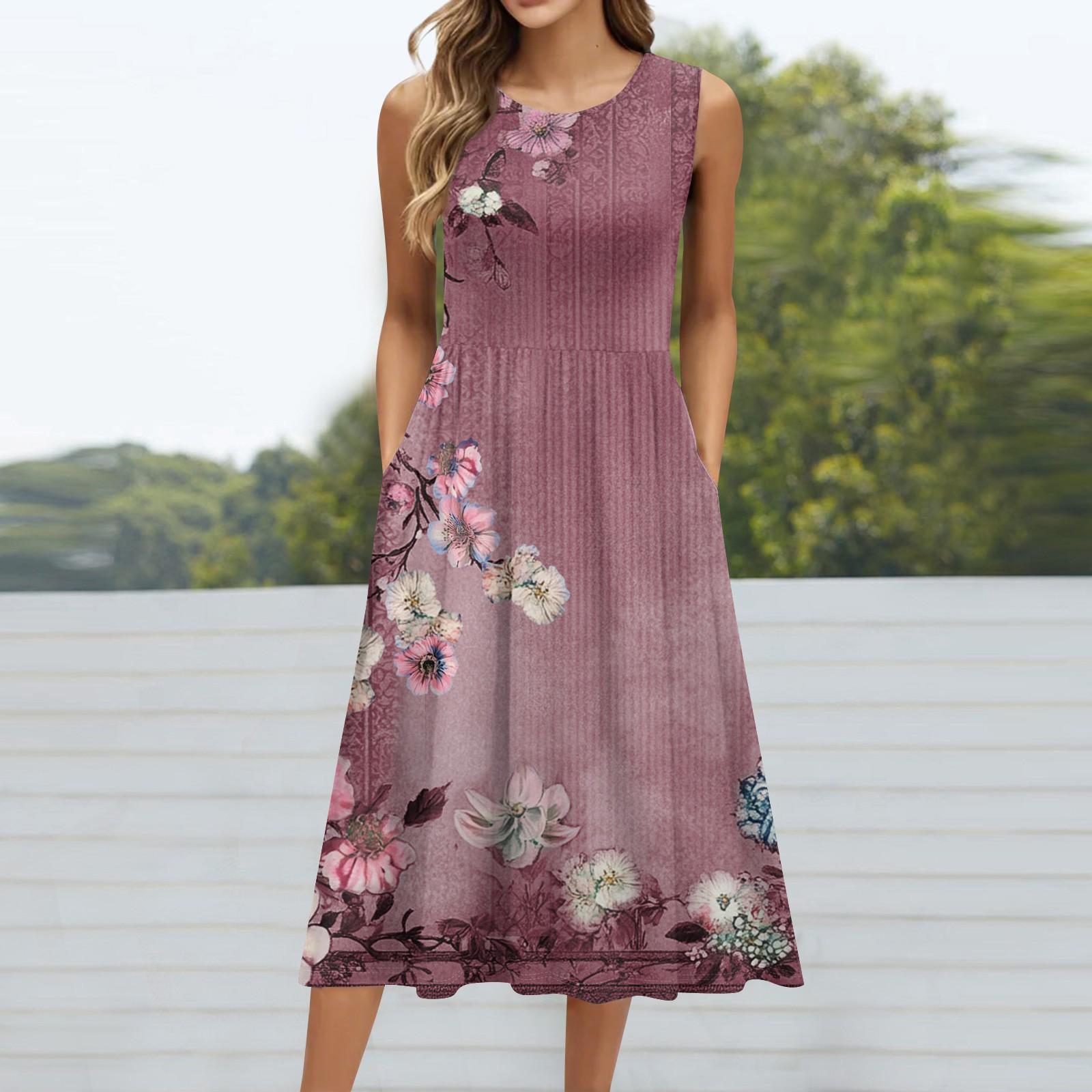 Женское модное платье средней длины с круглым вырезом и принтом без рукавов XXXL
Женское модное платье средней длины с круглым вырезом и принтом без рукавов XXXL