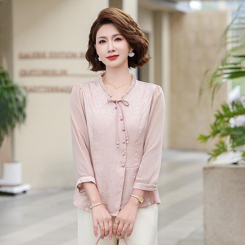 Elegant Summer Dress for Moms - Stylish Three-Quarter Sleeve Top for Middle-Aged and Elderly Women 3XL (115-125 Jin) рожевий
Elegant Summer Dress for Moms - Stylish Three-Quarter Sleeve Top for Middle-Aged and Elderly Women 3XL (115-125 Jin) рожевий