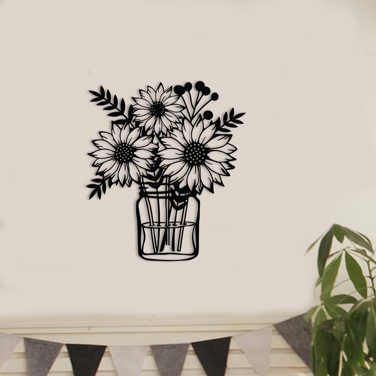 Sunflower Black Metal Wall Decor, Metal Vase Wall Art, Metal Wall Sculptures Hanging Decor Indoor Kitchen Bathroom Decoration
Sunflower Black Metal Wall Decor, Metal Vase Wall Art, Metal Wall Sculptures Hanging Decor Indoor Kitchen Bathroom Decoration