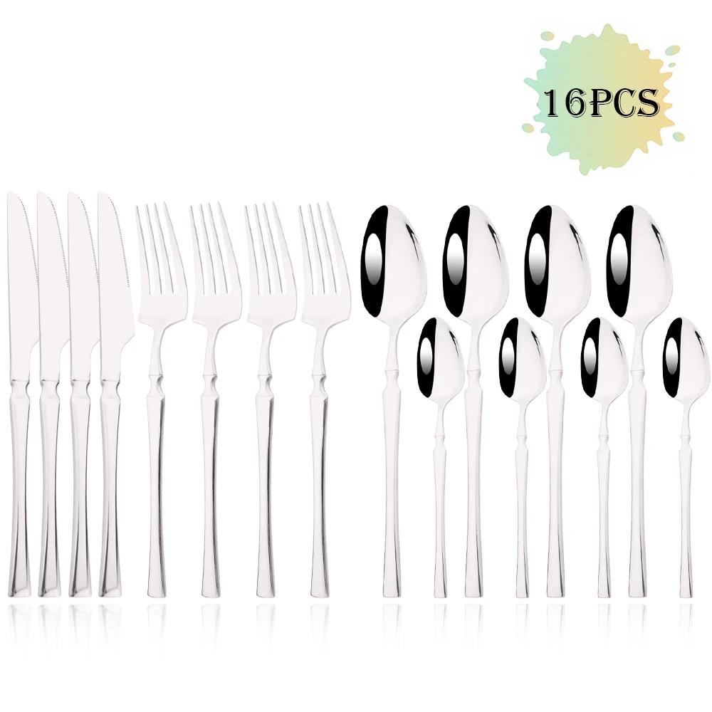 16Pcs Upscale Rose Dinnerware Set Stainless Steel Tableware Knife Fork Coffee Spoon Flatware Dishwasher Safe Dinner Cutlery Gift серебряный
16Pcs Upscale Rose Dinnerware Set Stainless Steel Tableware Knife Fork Coffee Spoon Flatware Dishwasher Safe Dinner Cutlery Gift серебряный