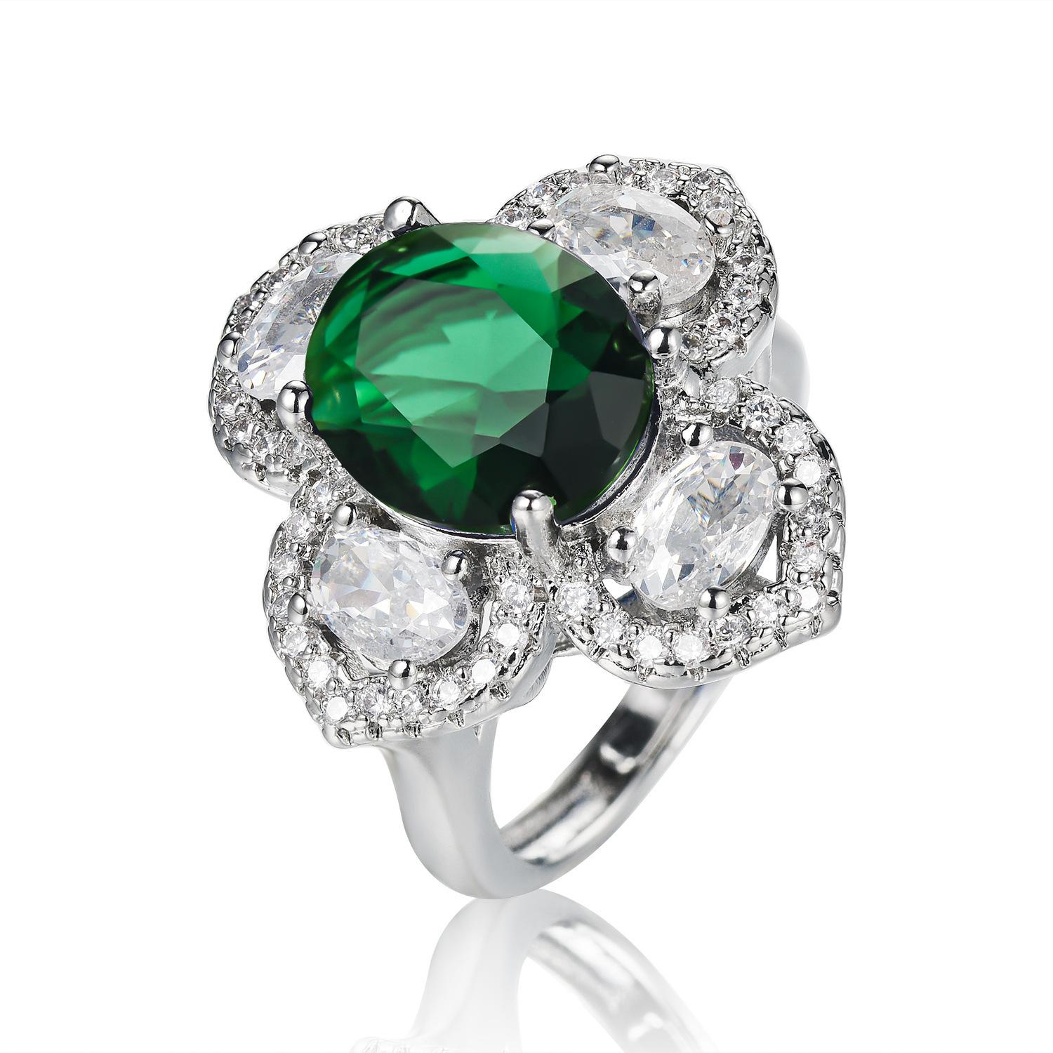 Hot mining heavy industry color treasure oval zircon four-leaf clover ring ring зелений
Hot mining heavy industry color treasure oval zircon four-leaf clover ring ring зелений