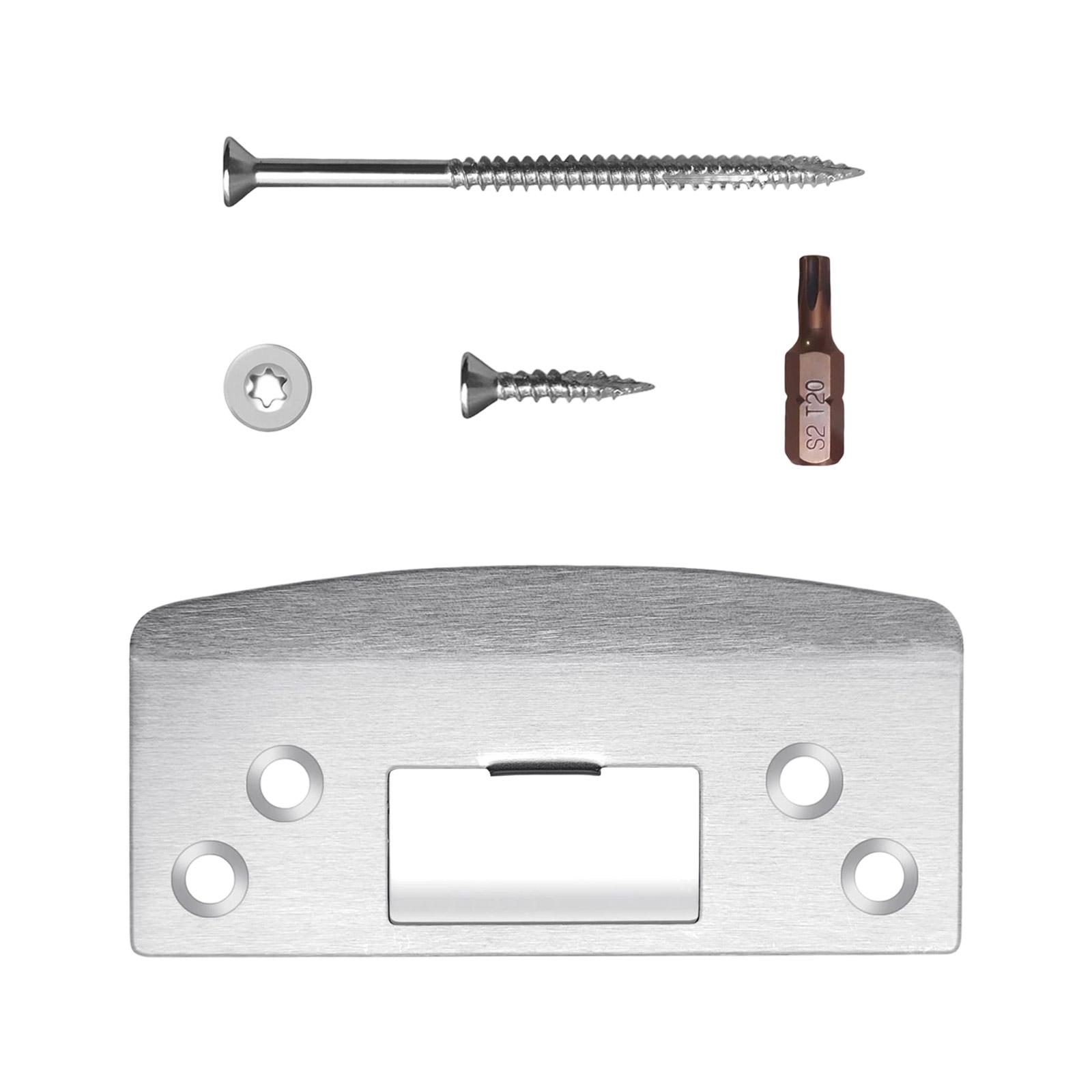 Adjustable Door Strikes Plate Stainless Steel Lock Tongue Buckle Plate With Screws For Worn Frame Slots Jamb Repair
Adjustable Door Strikes Plate Stainless Steel Lock Tongue Buckle Plate With Screws For Worn Frame Slots Jamb Repair