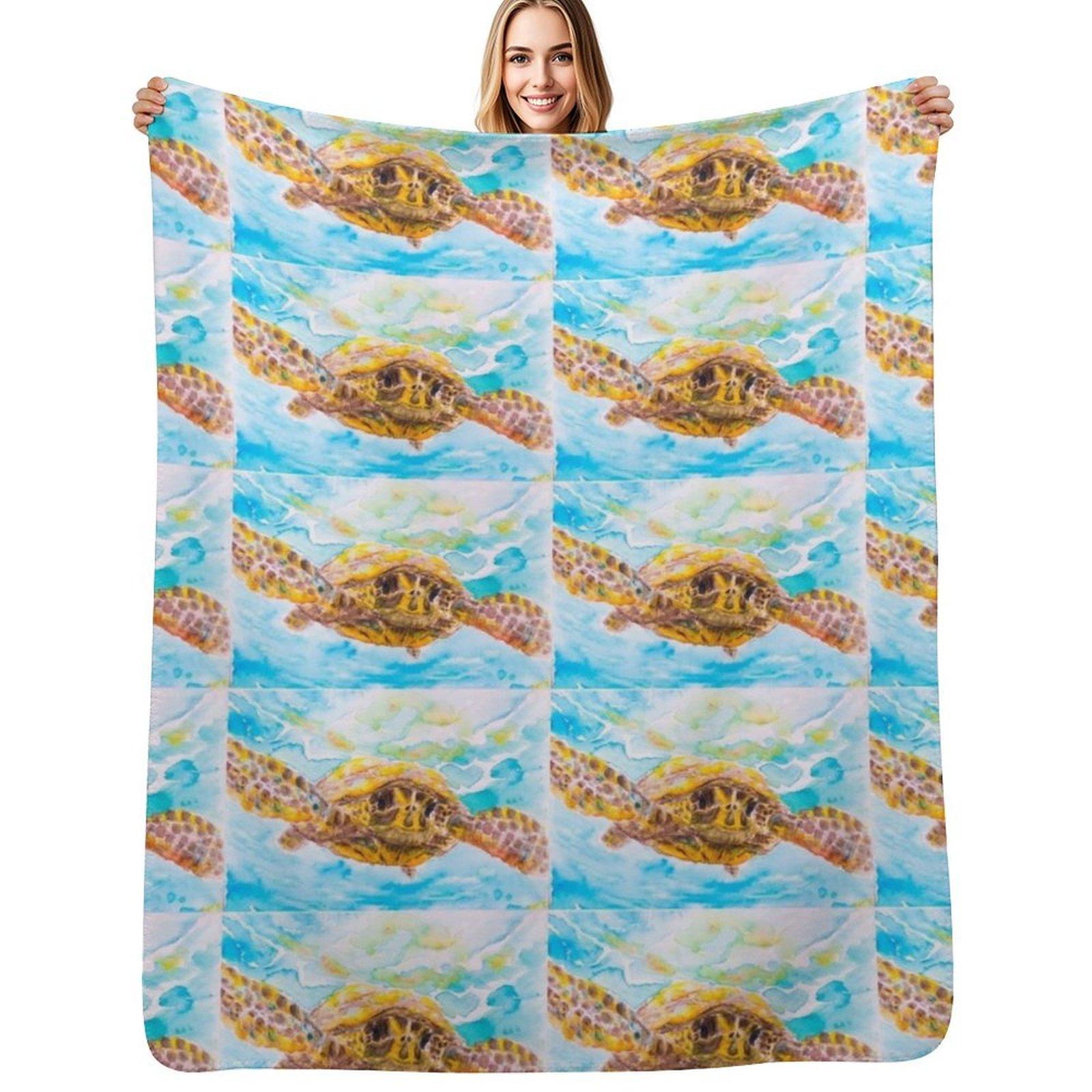 Sea Turtle A Sweet Swimmer Throw Blanket Travel Size Cozy Blanket for Plane Train 102x76cm(40x30in)
Sea Turtle A Sweet Swimmer Throw Blanket Travel Size Cozy Blanket for Plane Train 102x76cm(40x30in)