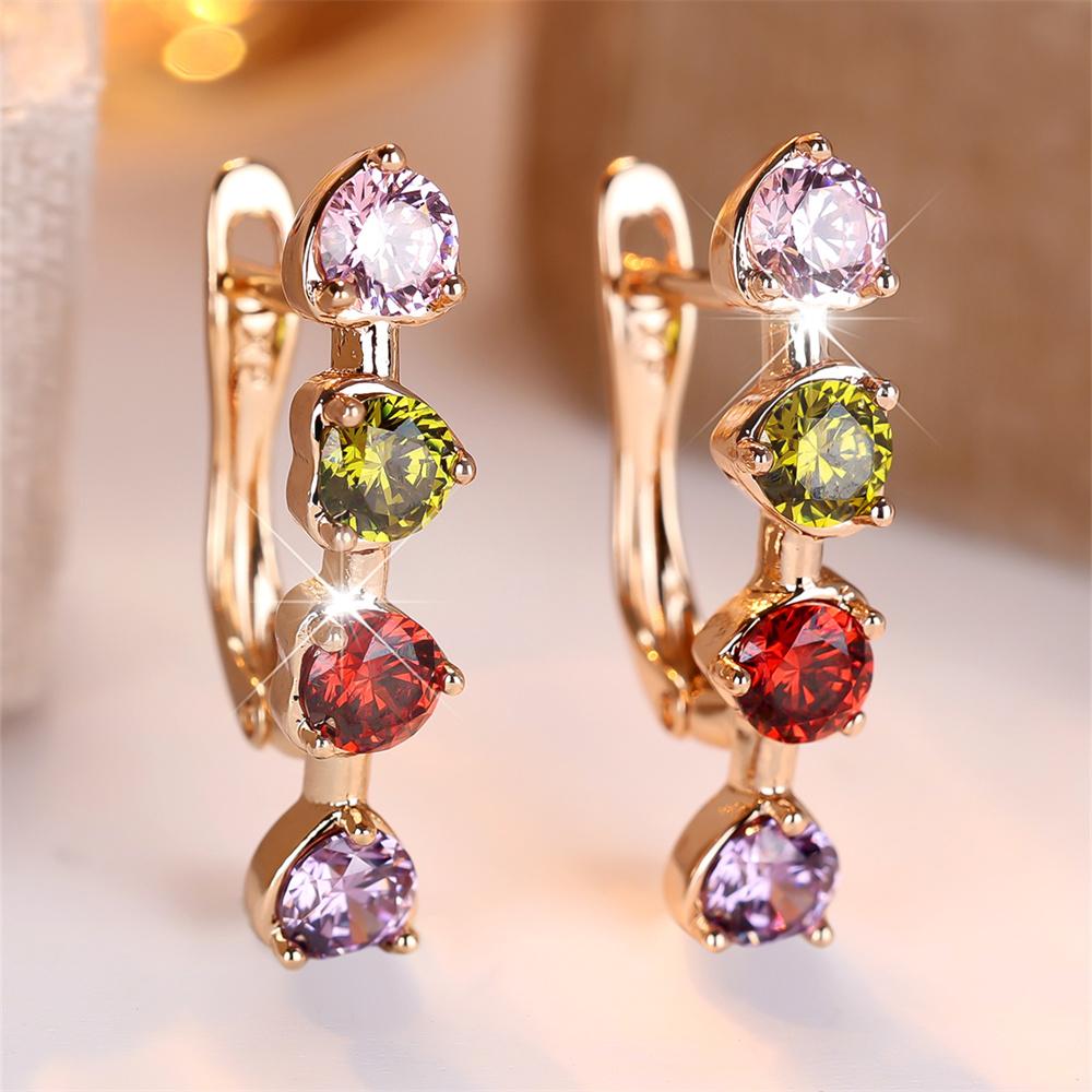 Rainbow Round Stone Antique Black Crystal Hoop Earrings For Women Vintage Gold Color Ear Buckle Wedding Jewelry Versatile Gifts
Rainbow Round Stone Antique Black Crystal Hoop Earrings For Women Vintage Gold Color Ear Buckle Wedding Jewelry Versatile Gifts