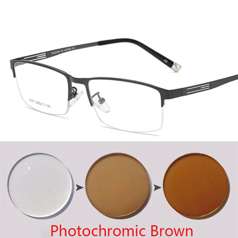 Metal Half Frame Men Business Finished Myopia Glasses Retro Prescription Eyewear Women Diopter 0 -1.0 -1.5 -2.0 To 6.0 0
Metal Half Frame Men Business Finished Myopia Glasses Retro Prescription Eyewear Women Diopter 0 -1.0 -1.5 -2.0 To 6.0 0