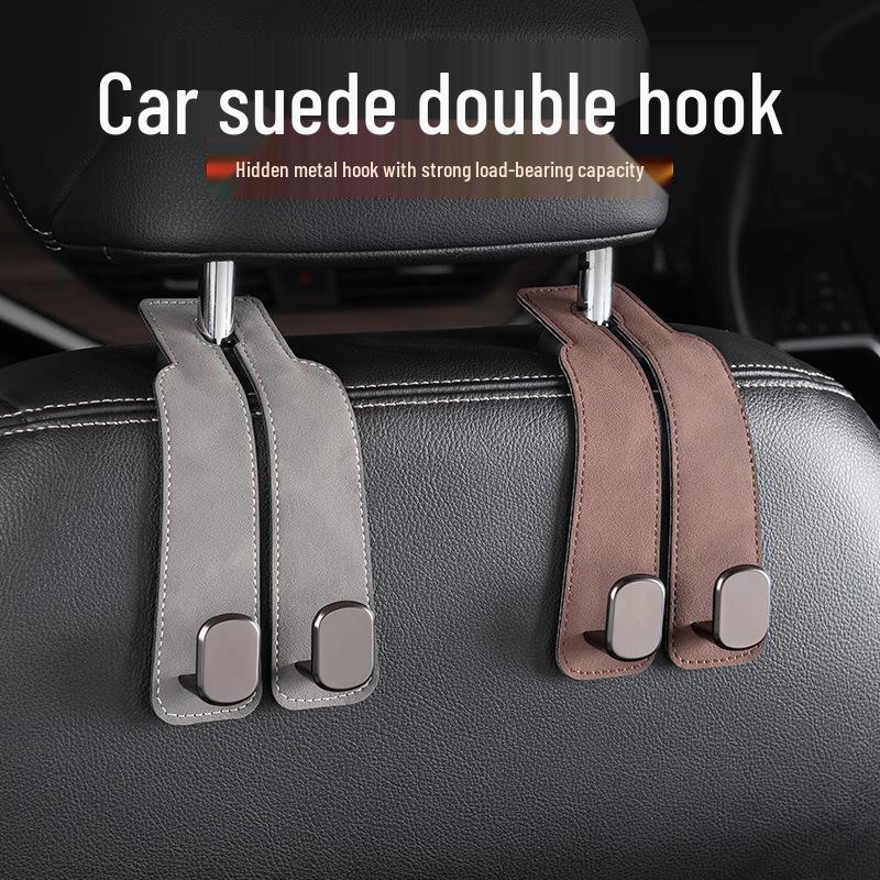 Suede Car Seat Back Hook – Organizer for Small Items Black Suede Metal Double Hook (1 piece)
Suede Car Seat Back Hook – Organizer for Small Items Black Suede Metal Double Hook (1 piece)