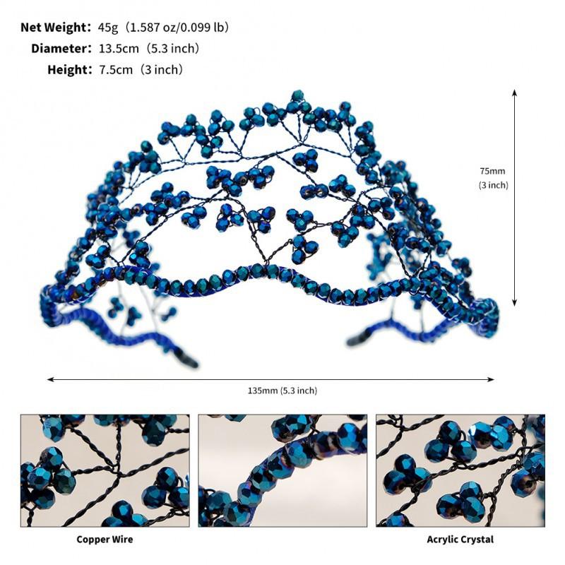 Small Crowd Blue Color Crystal Bead Headband Female Exotic National Dance Hair Accessories Heavy Industry Mesh Knitted Headwear
Small Crowd Blue Color Crystal Bead Headband Female Exotic National Dance Hair Accessories Heavy Industry Mesh Knitted Headwear