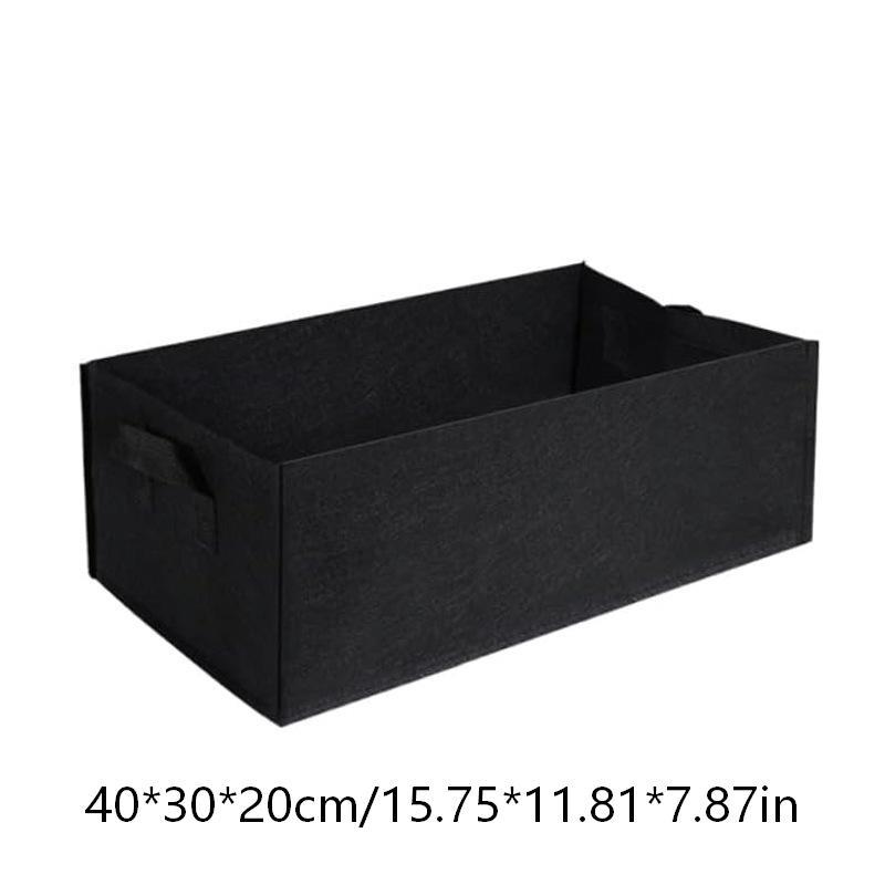Rectangular Fabric Plant Grow Bag Breathable Non Woven Planter Pot With Handles Foldable Grow Bucket For Vegetables And Flowers Black 40x30x20cm
Rectangular Fabric Plant Grow Bag Breathable Non Woven Planter Pot With Handles Foldable Grow Bucket For Vegetables And Flowers Black 40x30x20cm