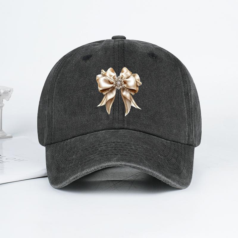 Satin Bow Print Washed Baseball Cap Adjustable Unisex Vintage Coquette Sun Hat чорний
Satin Bow Print Washed Baseball Cap Adjustable Unisex Vintage Coquette Sun Hat чорний