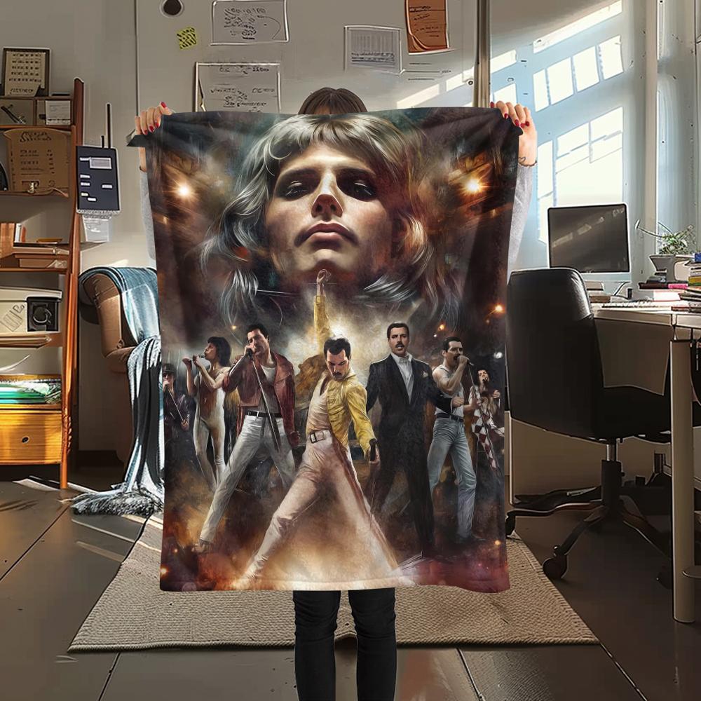 1Pc Queen Band Print Flannel Blanket, High quality Comfortable for All Seasons, Home Decor, Warmth and Comfort, Perfect for Christmas Gifts 80cm x 120cm
1Pc Queen Band Print Flannel Blanket, High quality Comfortable for All Seasons, Home Decor, Warmth and Comfort, Perfect for Christmas Gifts 80cm x 120cm