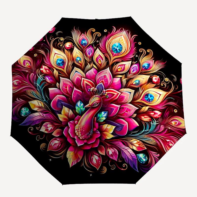 1PC Peacock Mandala Automatic Opening And Closing, Sturdy Iron Frame, Portable Folding Design, Suitable For Men And Women In All Seasons07
1PC Peacock Mandala Automatic Opening And Closing, Sturdy Iron Frame, Portable Folding Design, Suitable For Men And Women In All Seasons07
