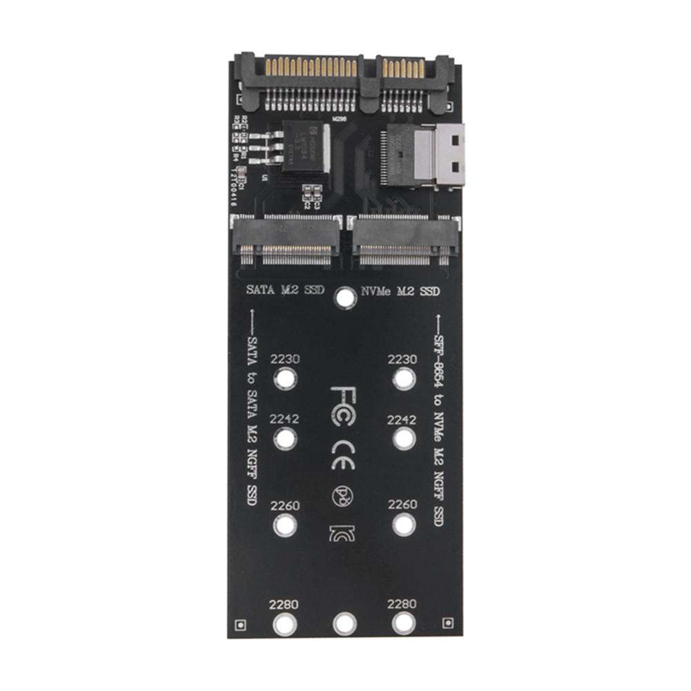 Адаптер M.2 на SATA SFF-8654 на M2 NVME SSD 22Pin SATA на плату розширення M2 Комбінований адаптер 2 в 1 підходить для материнської плати
Адаптер M.2 на SATA SFF-8654 на M2 NVME SSD 22Pin SATA на плату розширення M2 Комбінований адаптер 2 в 1 підходить для материнської плати