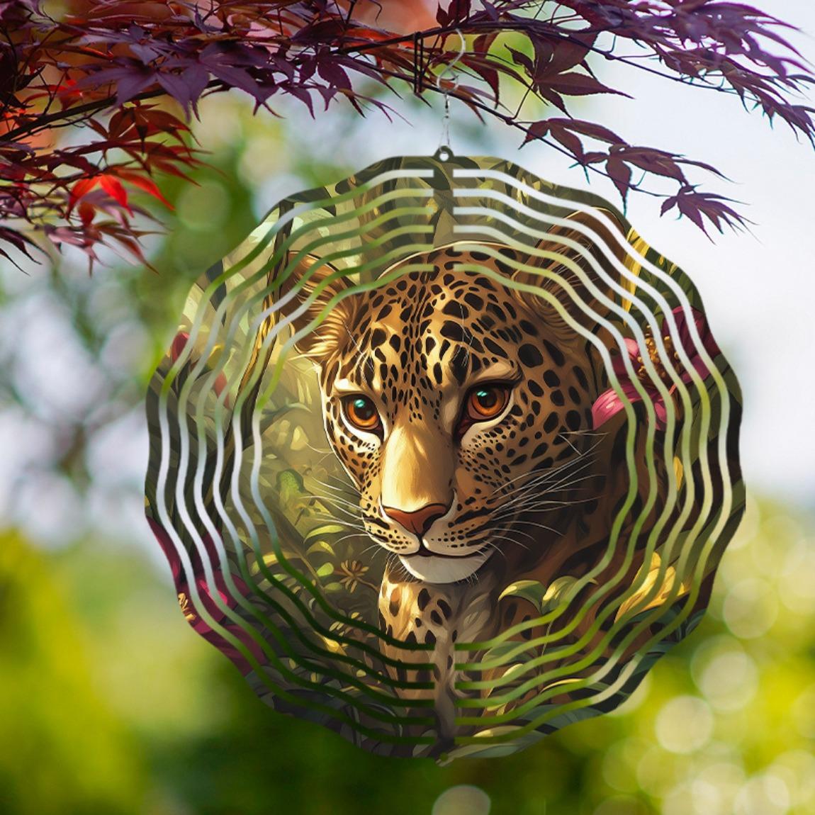 10 Inch Metal Leopard Wind Spinner Outdoor Garden Decor Hanging Wind Chime for Patio Yard 360 Rotating Hook Vibrant 01A
10 Inch Metal Leopard Wind Spinner Outdoor Garden Decor Hanging Wind Chime for Patio Yard 360 Rotating Hook Vibrant 01A