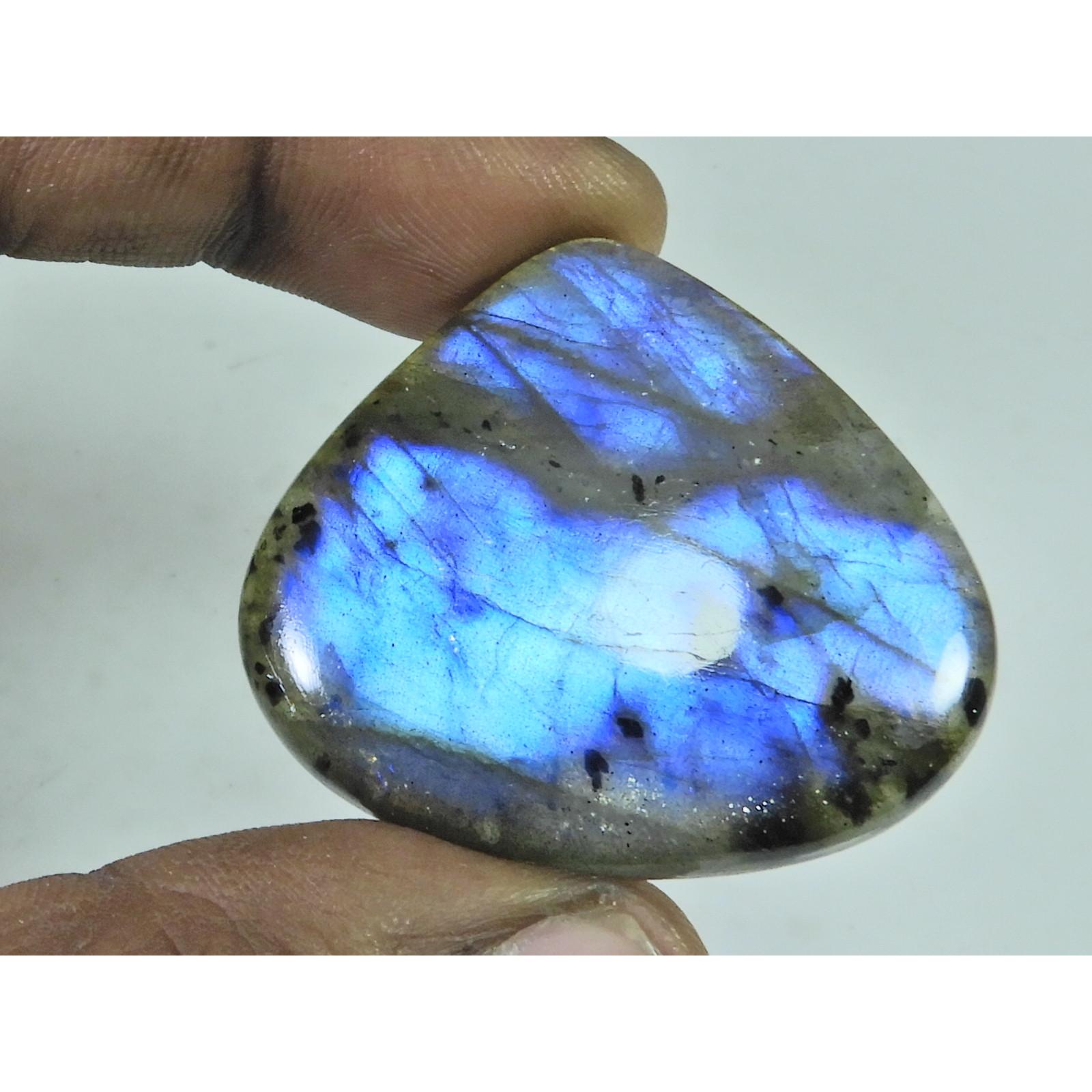 79Cts.Natural Labradorite Blue Flash Pear Cabochon Loose Gemstone 35X39X07MM B-315
79Cts.Natural Labradorite Blue Flash Pear Cabochon Loose Gemstone 35X39X07MM B-315