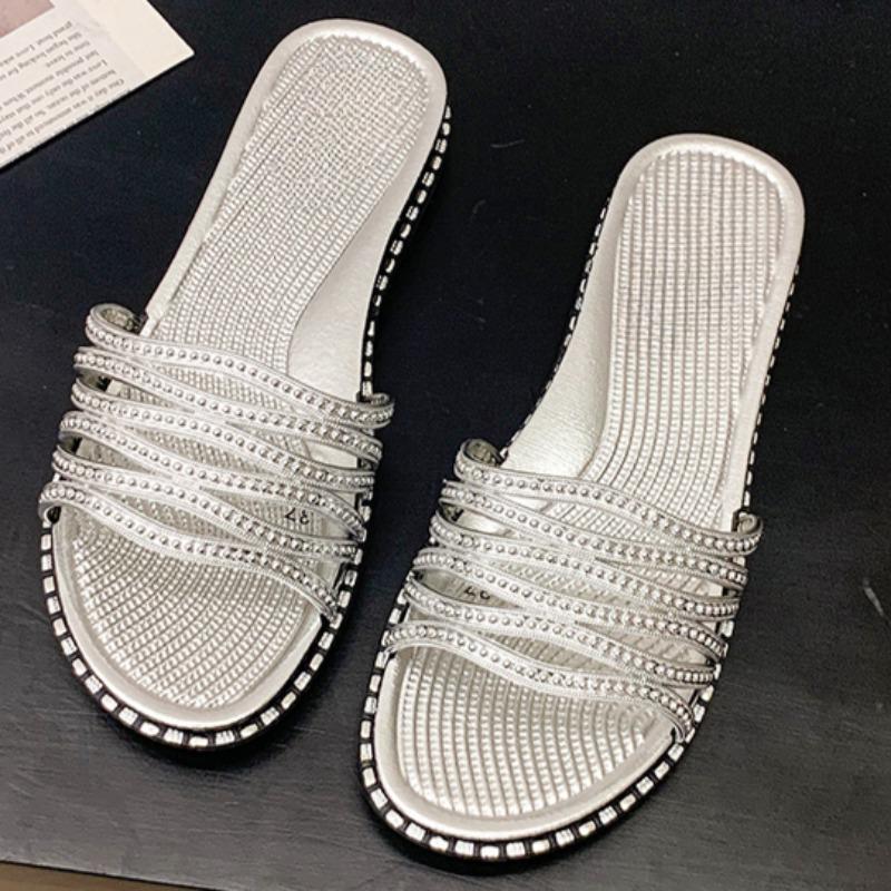 Fashion Light Flat Slippers Summer New Round Head Open Toe Thin with Soft Sole Anti-slip Wear-resistant Beach Sandals 40 серебряный
Fashion Light Flat Slippers Summer New Round Head Open Toe Thin with Soft Sole Anti-slip Wear-resistant Beach Sandals 40 серебряный