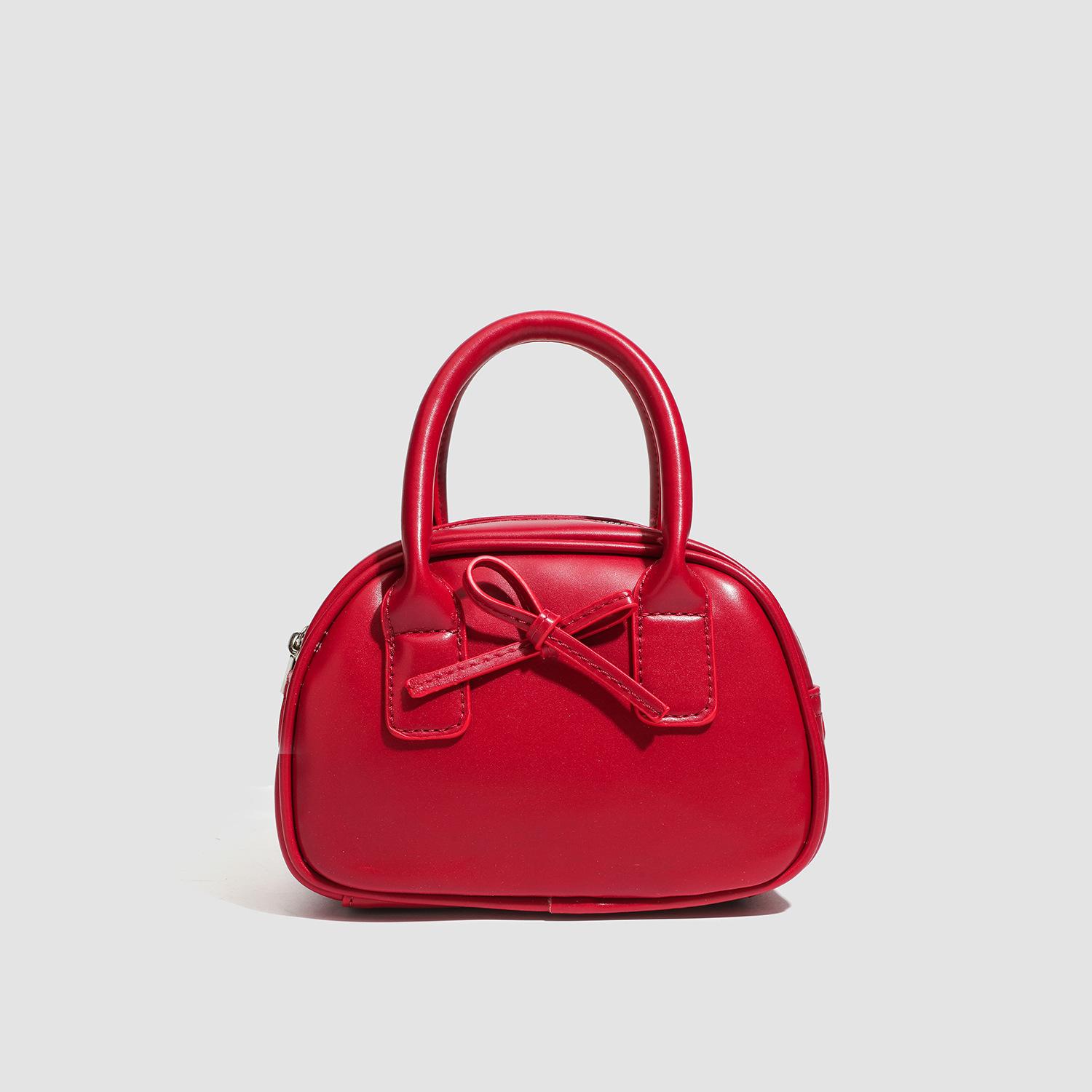 Korean portable bow red bag women s 2025 spring new trendy fashion bowling bag versatile messenger bag
Korean portable bow red bag women s 2025 spring new trendy fashion bowling bag versatile messenger bag