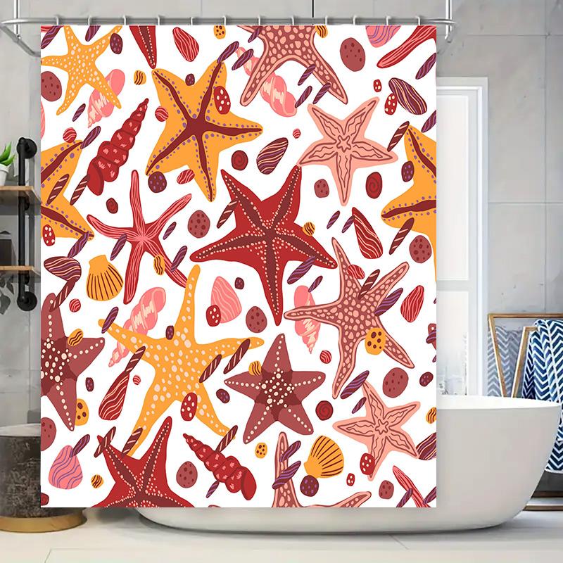 Seashell Shower Curtain Modern Bath Decor With Starfish Seashells Pattern For Children S Room Or Beach House Bathroom Red Pink Y W60H190(CM)-1 Pcs
Seashell Shower Curtain Modern Bath Decor With Starfish Seashells Pattern For Children S Room Or Beach House Bathroom Red Pink Y W60H190(CM)-1 Pcs