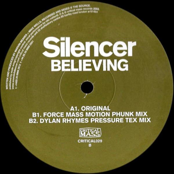 12inch Record SILENCER - Believing CRITICAL029 Critical Mass 2003 UK Dance & Electronica Used
12inch Record SILENCER - Believing CRITICAL029 Critical Mass 2003 UK Dance & Electronica Used