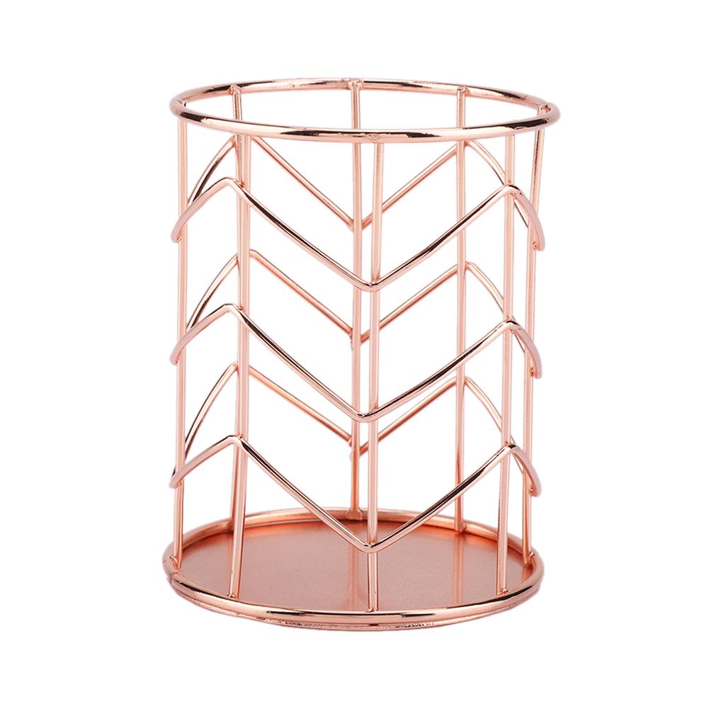 Metal Desktop Pencil Holder Pen Makeup Brush Stationery Iron Desk Organizer (Rose Golden)
Metal Desktop Pencil Holder Pen Makeup Brush Stationery Iron Desk Organizer (Rose Golden)