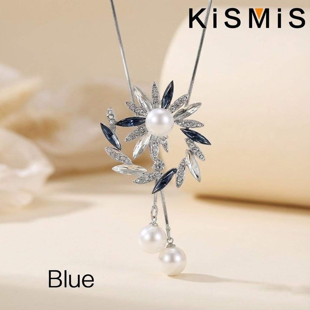 Faux Pearl Necklace for Women Large Flower Crystal Long Pendant Sweater Chain Fashion Jewelry
Faux Pearl Necklace for Women Large Flower Crystal Long Pendant Sweater Chain Fashion Jewelry