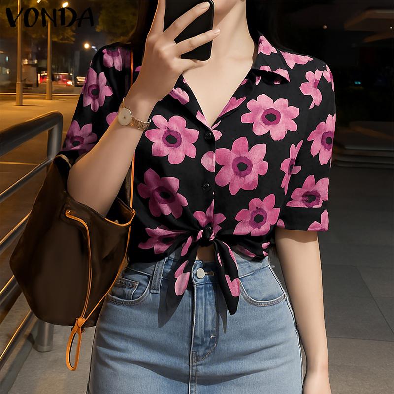 VONDA Women Summer Short Sleeve Front Knot Elegant Floral Print Casual Holiday Cropped Blouse S темно-розовый
VONDA Women Summer Short Sleeve Front Knot Elegant Floral Print Casual Holiday Cropped Blouse S темно-розовый
