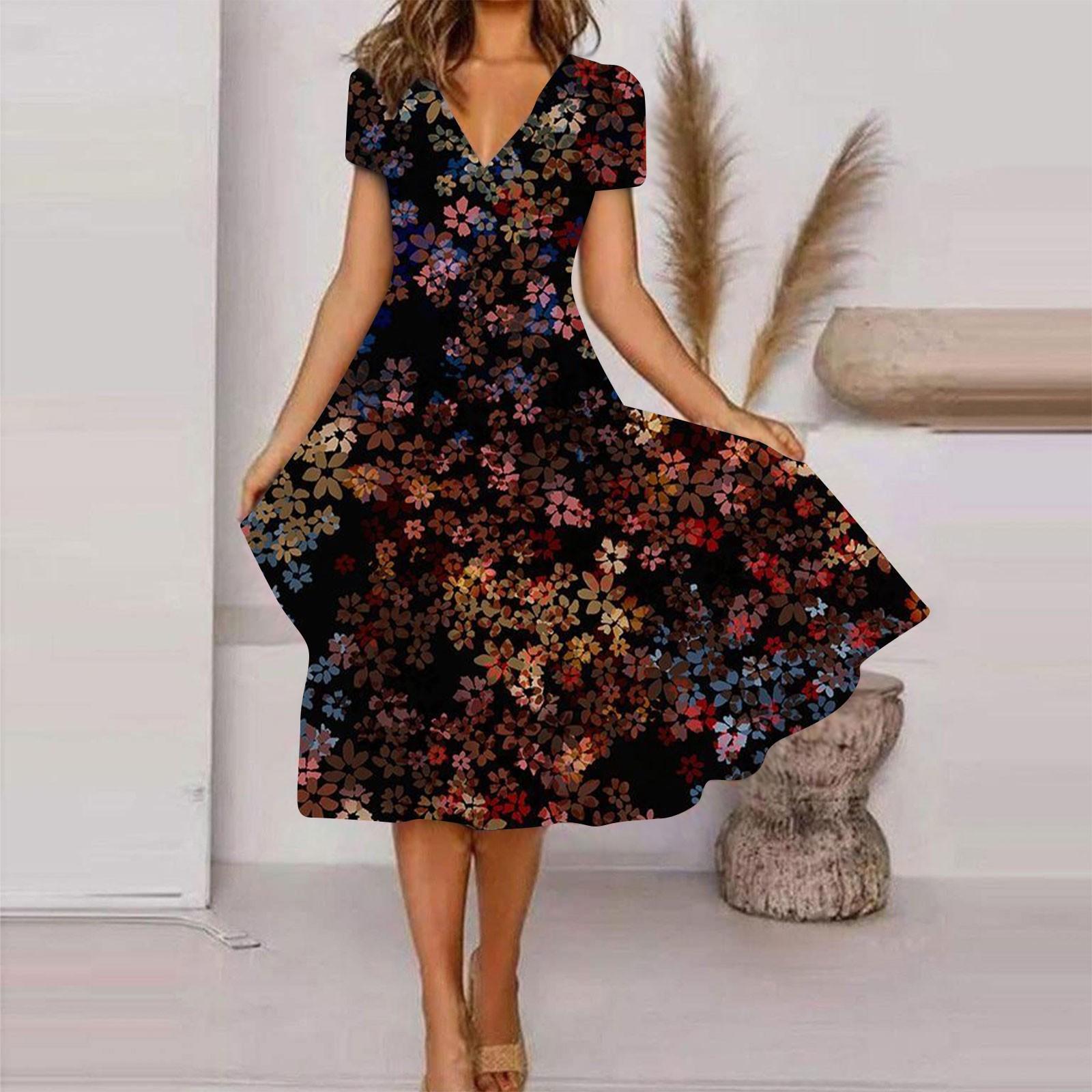 Women s Summer Casual Fashion Floral Print Short Sleeve V-Neck Swing Dress XXL червоний
Women s Summer Casual Fashion Floral Print Short Sleeve V-Neck Swing Dress XXL червоний