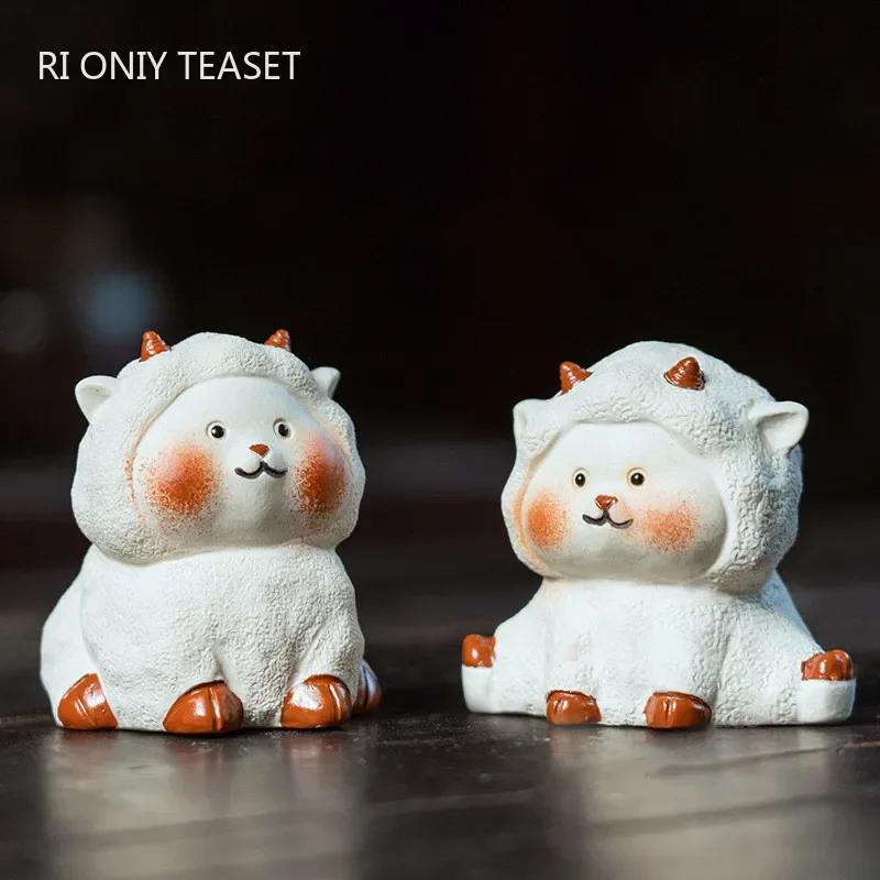 Chinese Zodiac Purple Clay Tea Pet Handmade Sheep Statue Ornaments Tea Figurine Sculpture Animal Decoration Tea Set Accessorie
Chinese Zodiac Purple Clay Tea Pet Handmade Sheep Statue Ornaments Tea Figurine Sculpture Animal Decoration Tea Set Accessorie