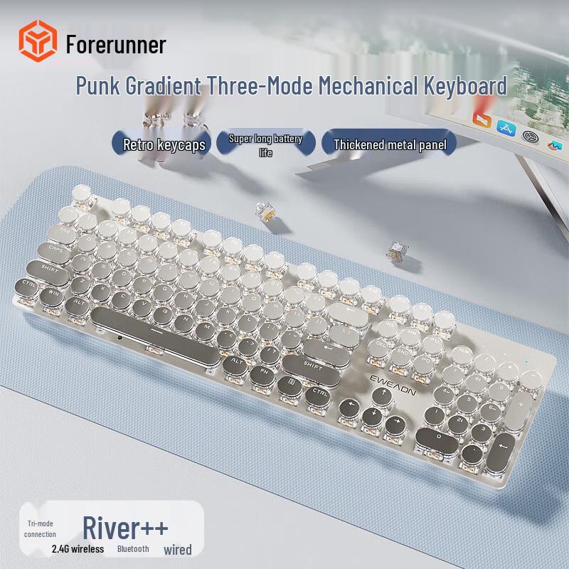 PIONEER V30 Tri-Mode Retro Gradient Punk Mechanical Keyboard
PIONEER V30 Tri-Mode Retro Gradient Punk Mechanical Keyboard