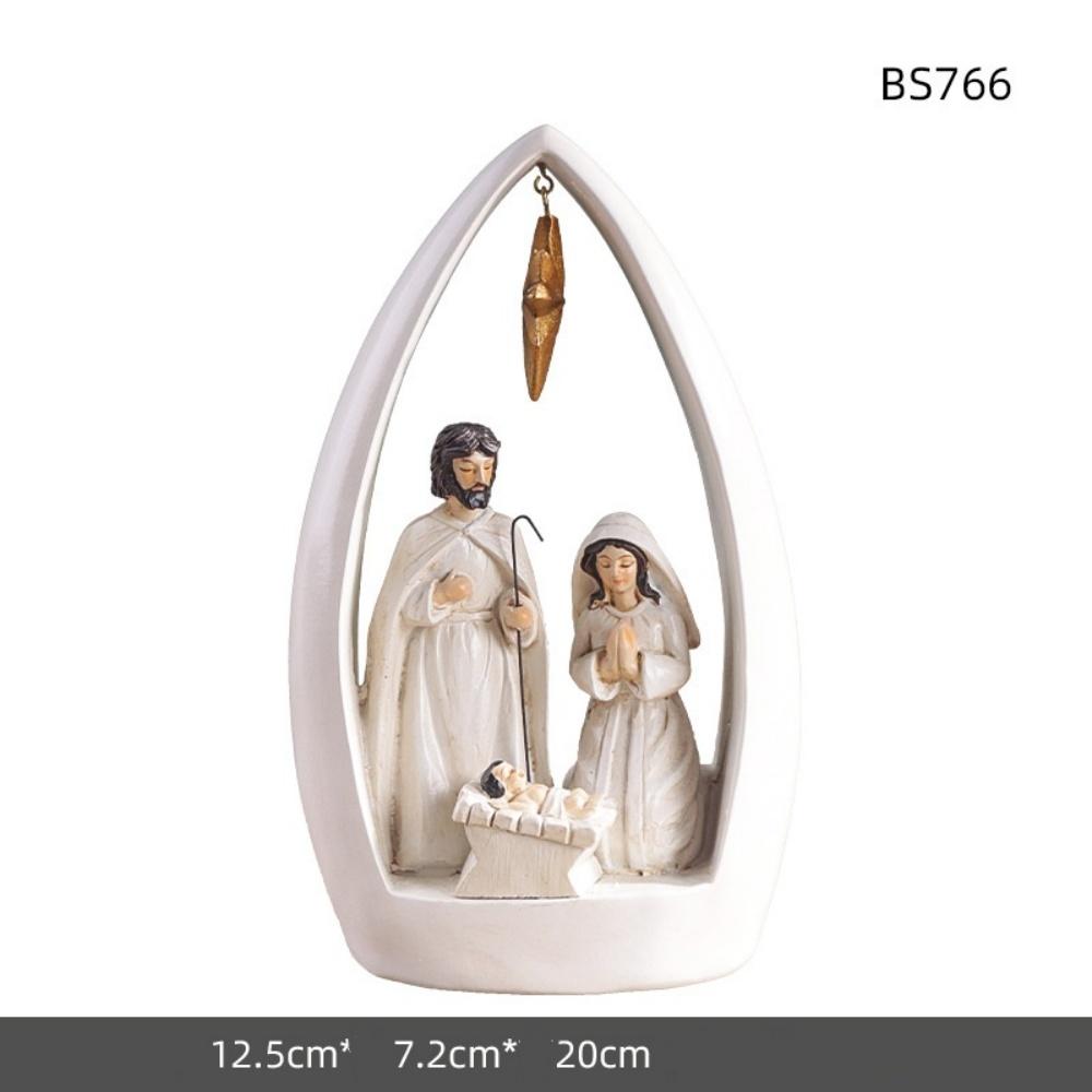 Nativity Scene Decoration Exquisite Jesus Birth Figurine Christmas Nativity Figurine Thoughtful Religious Resin Ornament білий
Nativity Scene Decoration Exquisite Jesus Birth Figurine Christmas Nativity Figurine Thoughtful Religious Resin Ornament білий