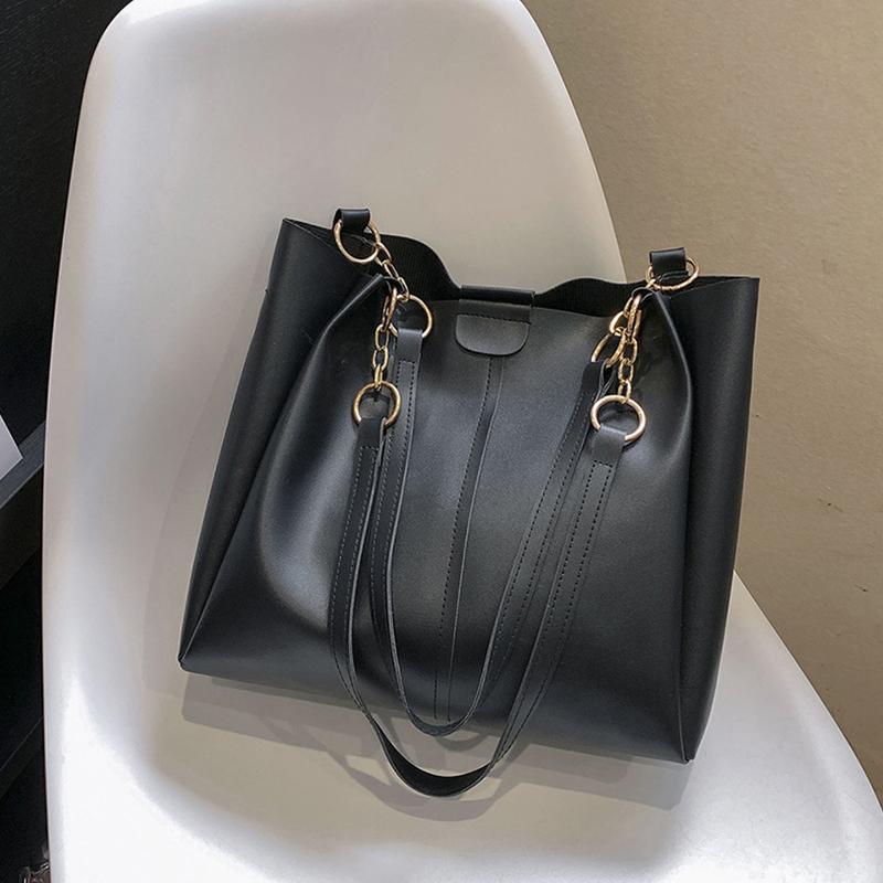 1Pc Handbag Retro Shoulder Bag Women PU Stylish Tote Bag Large Capacity Solid Color
1Pc Handbag Retro Shoulder Bag Women PU Stylish Tote Bag Large Capacity Solid Color