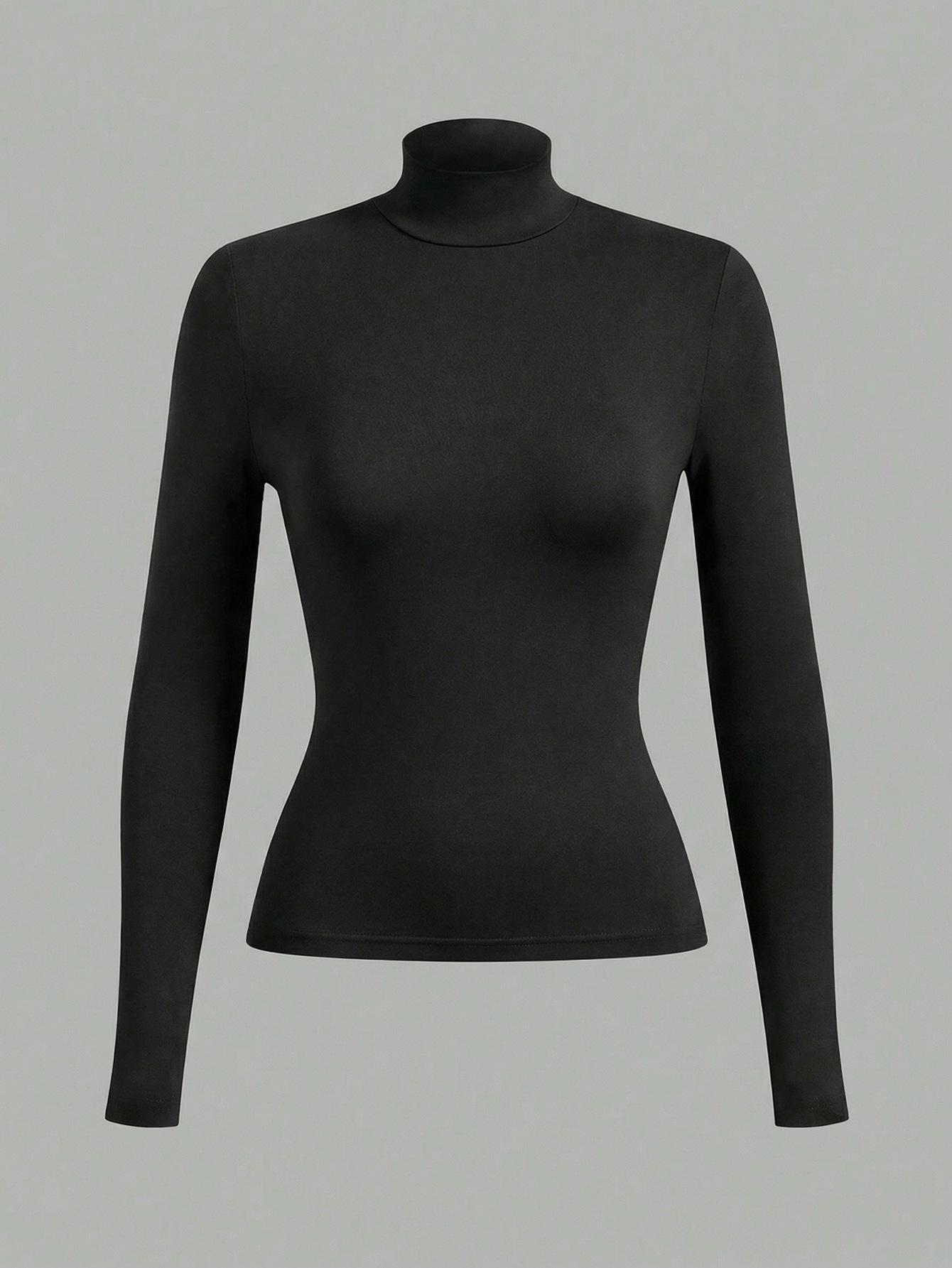Women s European Style Slim Fit High Neck Long Sleeve Base Layer Top for Spring S - European чорний
Women s European Style Slim Fit High Neck Long Sleeve Base Layer Top for Spring S - European чорний